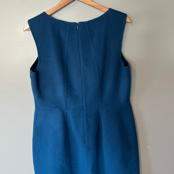 NWT Talbots Wool Marine Blue Midi Dress - Picture 6 of 9